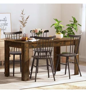 Table à manger chêne fumé 140x74,5x76 cm bois d'ingénierie