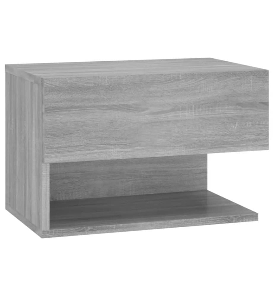 Wand-Nachttische 2 Stk. Grau Sonoma