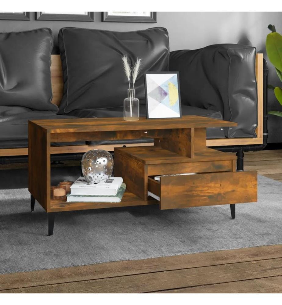 Couchtisch Räuchereiche 90x49x45 cm Holzwerkstoff