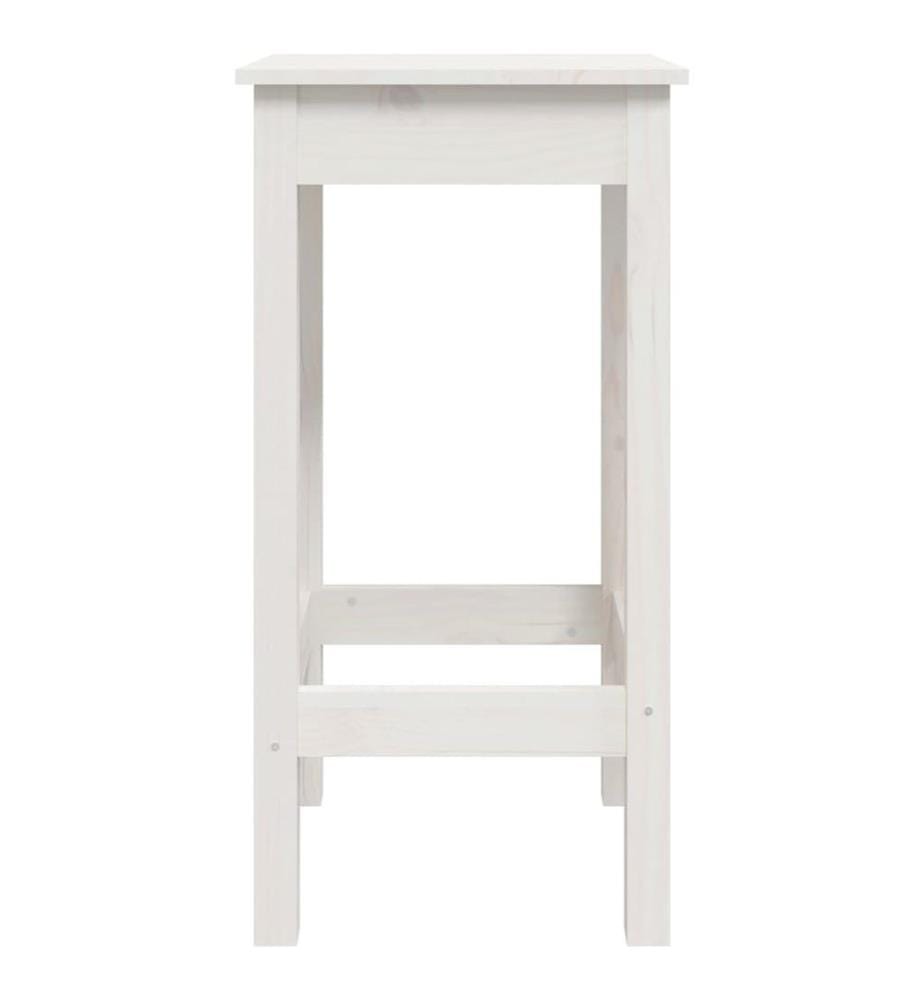 Barstühle 2 Stk. Weiss 40x40x78 cm Massivholz Kiefer