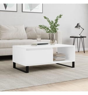 Couchtisch Weiss 90x50x36,5 cm Holzwerkstoff