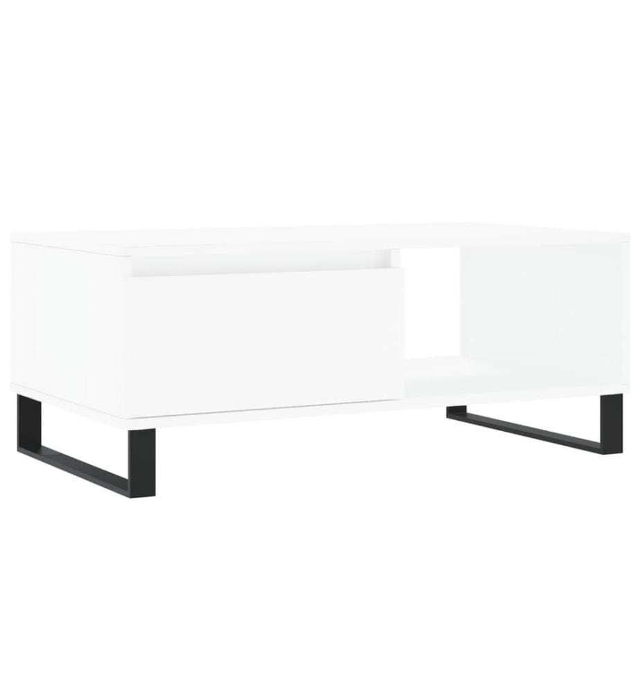 Couchtisch Weiss 90x50x36,5 cm Holzwerkstoff