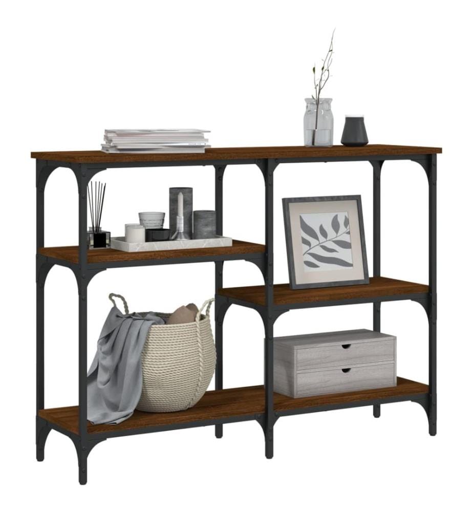 Konsolentisch Braun Eichen-Optik 102x29x75 cm Holzwerkstoff