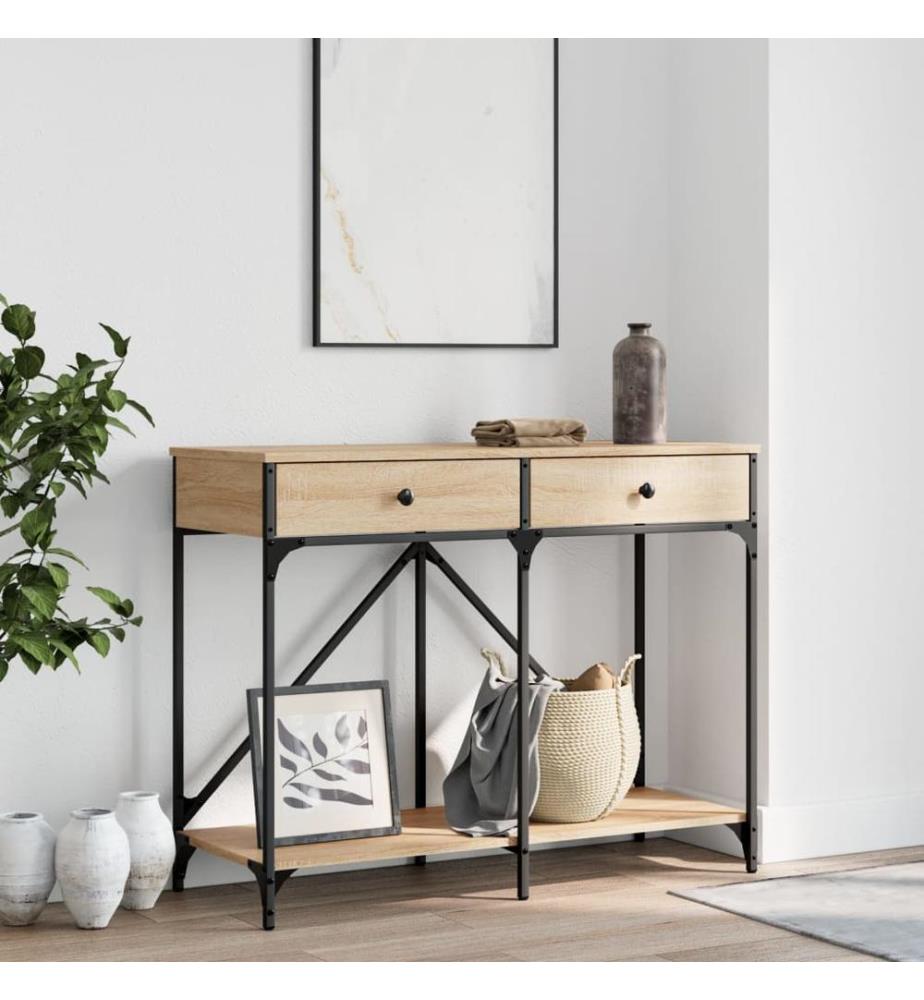 Konsolentisch Sonoma-Eiche 100x39x78,5 cm Holzwerkstoff