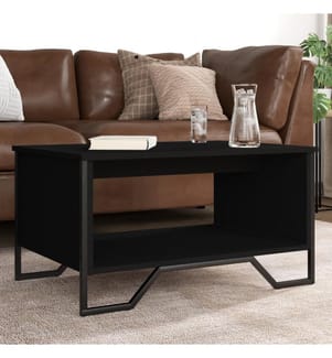 Couchtisch Schwarz 75x51x40 cm Holzwerkstoff