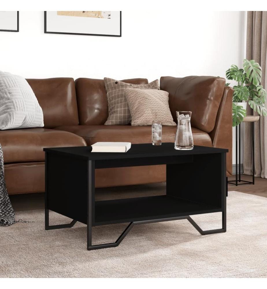 Couchtisch Schwarz 75x51x40 cm Holzwerkstoff