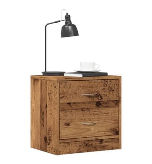 Nachttische 2 Stk. Altholz-Optik 40x30x40 cm Holzwerkstoff
