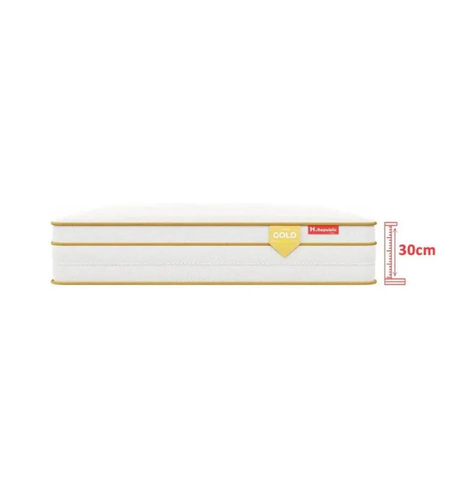 Pack Matratze 180x200x30cm + 1 Lattenrost 180x200 + 2 Kopfkissen 60x40x30cm + 1 Duvet 140x200cm