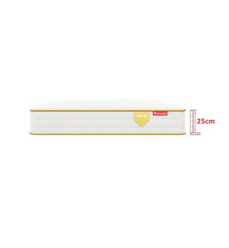 Pack Matratze 160x200x25cm + 1 Lattenrost 160x200 + 2 Kopfkissen 60x40x30cm + 1 Duvet 240x220cm