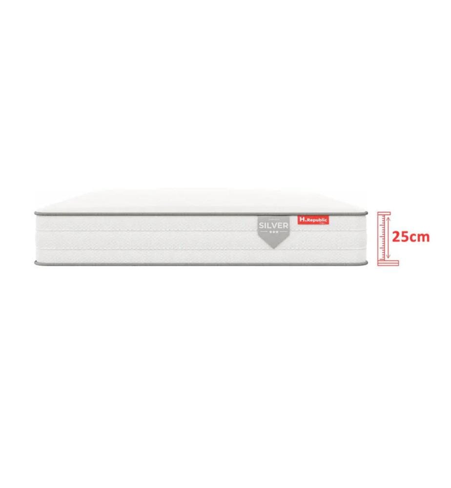 Pack Matratze + Boxspring 180 x 200 cm - HSILVER 25 cm