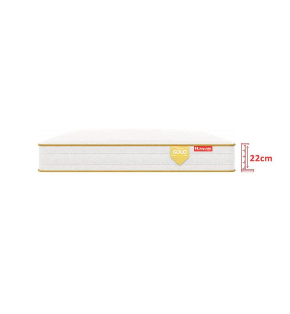 Pack 180 x 200 Matratze + 1 Matratzenauflage 5 cm - HGOLD 22 cm