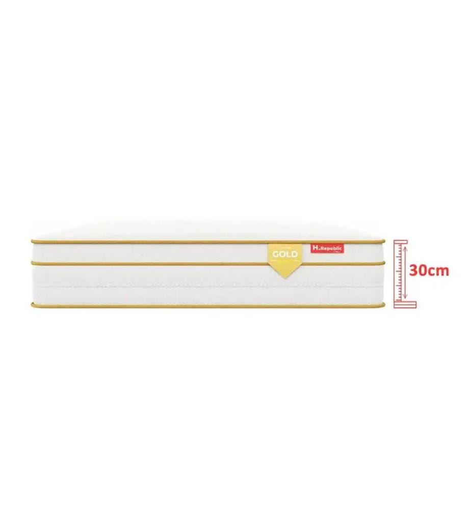 Pack 180 x 200 Matratze + 1 Matratzenauflage 5 cm - HGOLD 30 cm