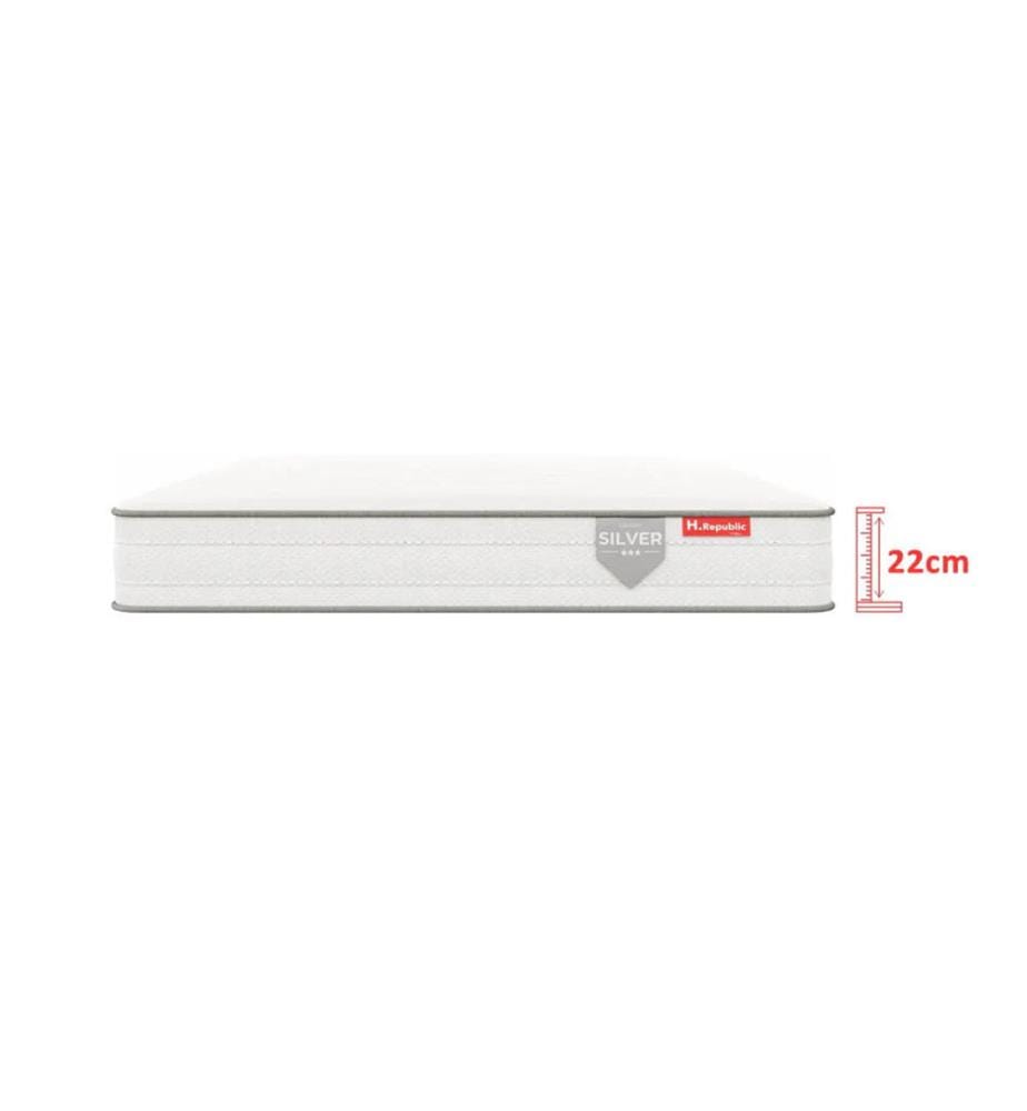 Pack Matratze + Boxspring 180 x 200 cm - HSILVER 22 cm