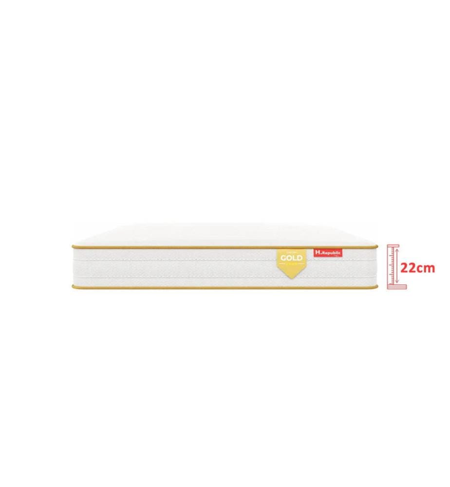 Matratze 200 x 200 Taschenfederkern und PU-Schaum mit hoher Dichte - HGOLD 22 cm