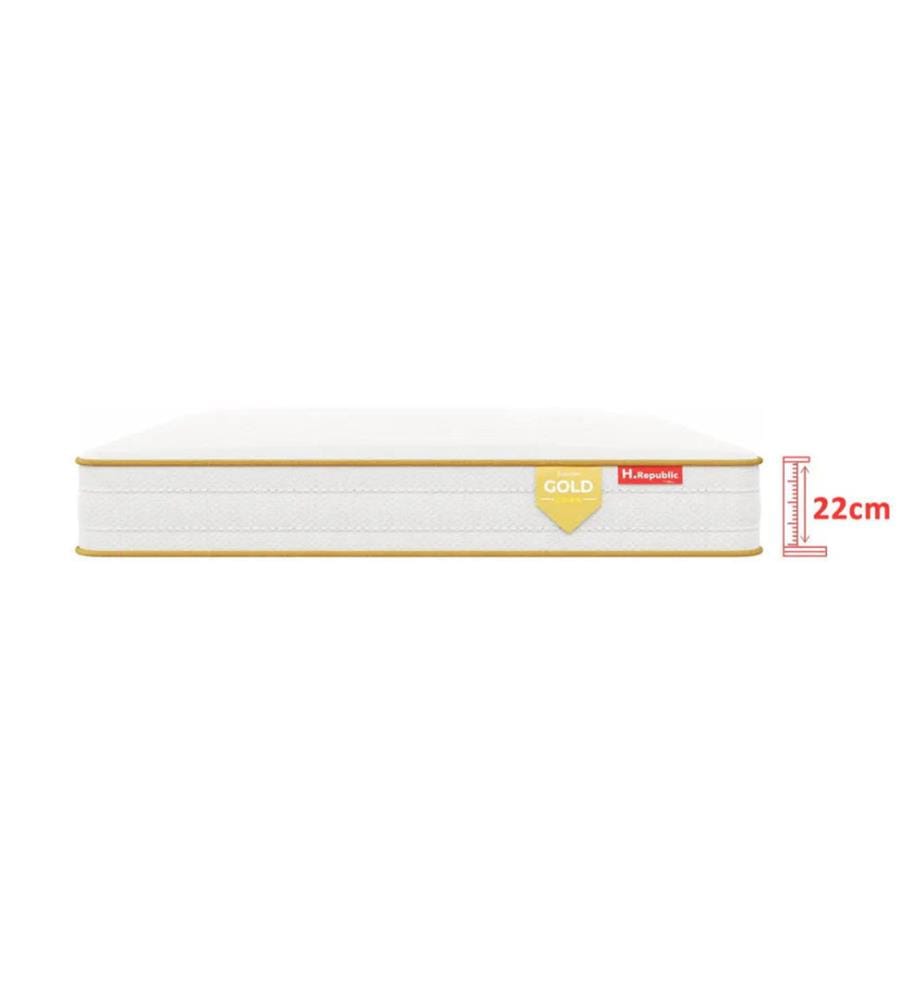 Pack Matratze 180 x 200 + 2 Kopfkissen 60 x 40 + 1 Duvet 240 x 260 cm - HGOLD 22 cm