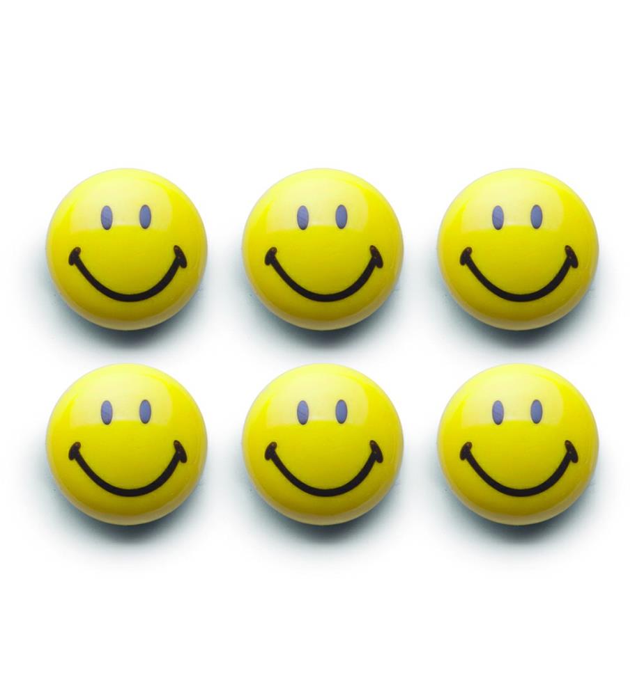 Spiel Daimants 6 Stück Plastik Smiley - Mehrfarbig