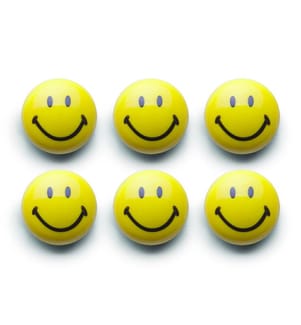 Spiel Daimants 6 Stück Plastik Smiley - Mehrfarbig