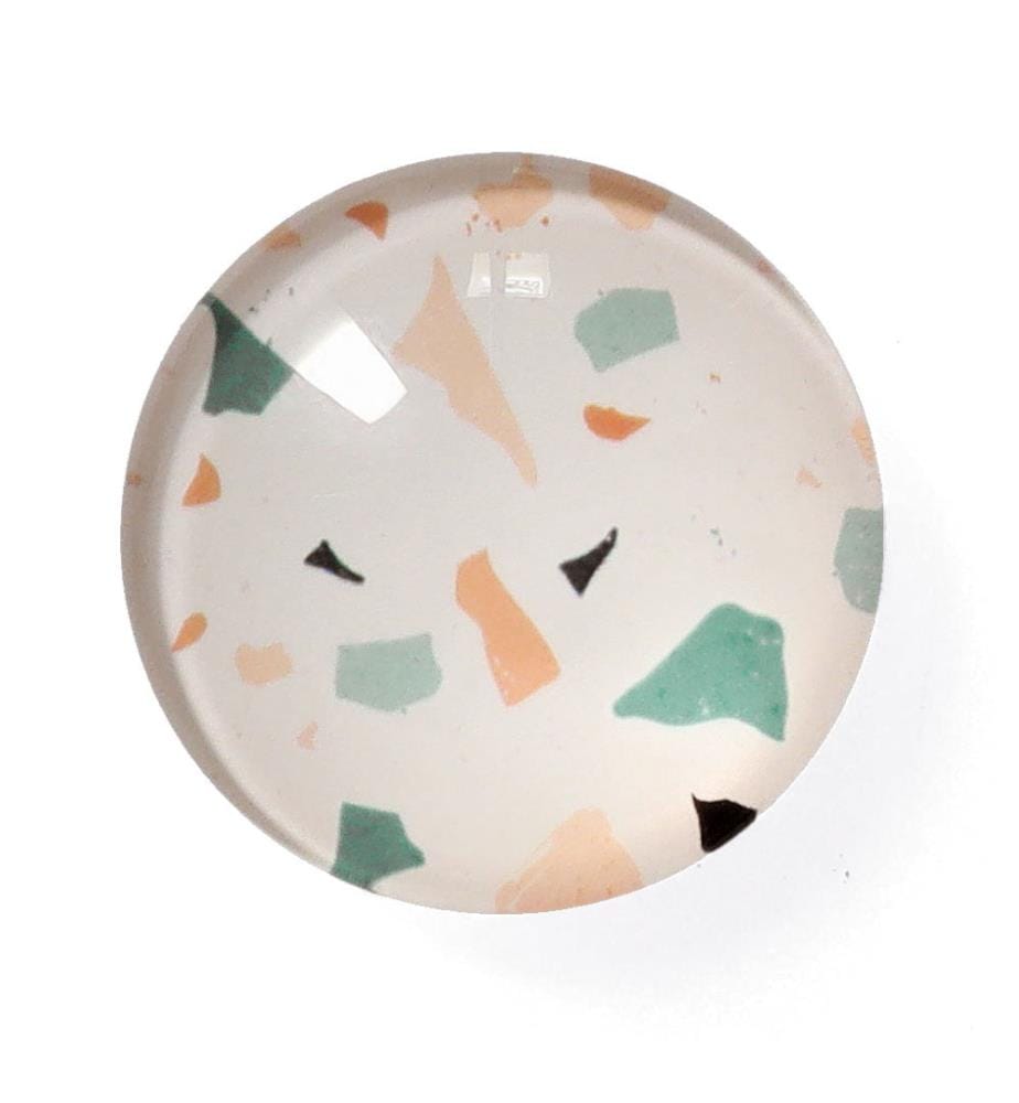 Magnet-Set Terrazzo - 4-Tlg. - Kunststoff/Glas