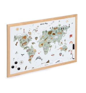 Magnettafel/Anzeigetafel Weltkarte, Metall/Pin - Mehrfarbig