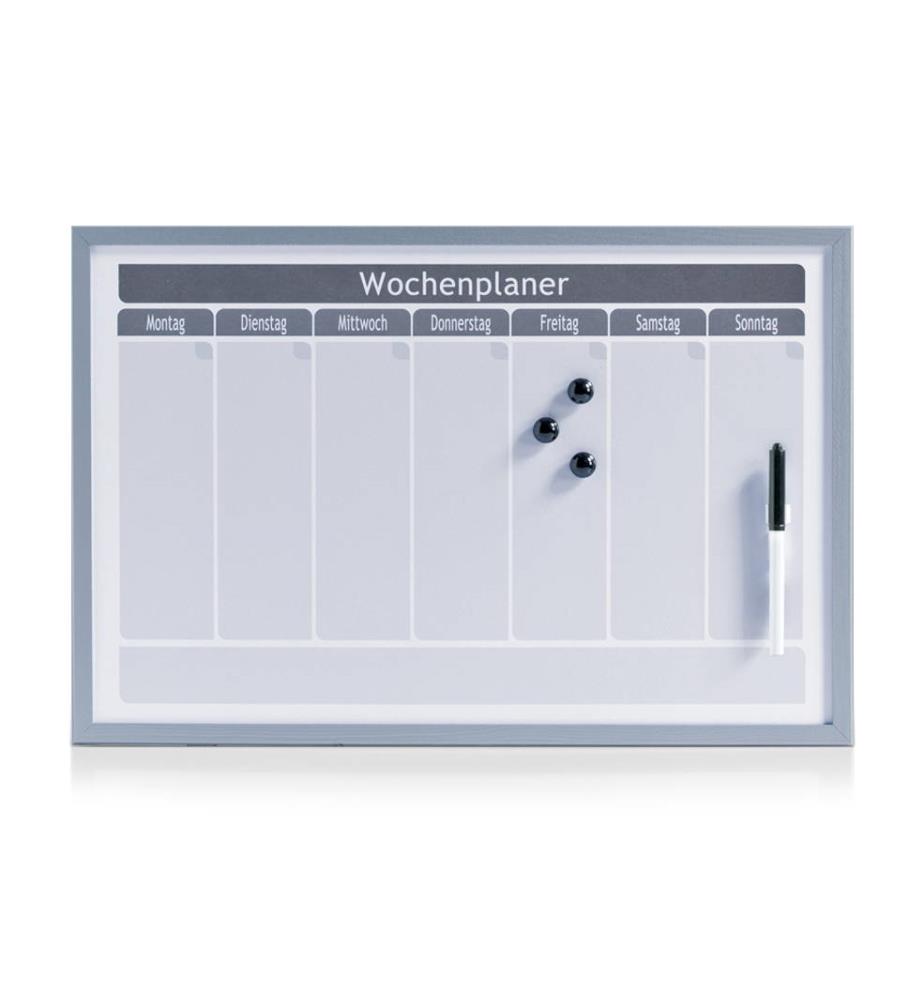 Wochenplaner, magnetisch - Grau