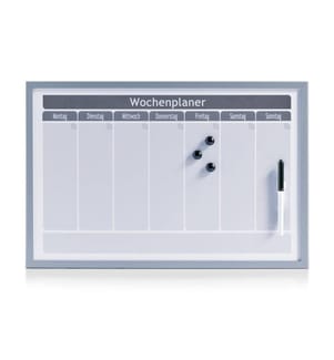 Wochenplaner, magnetisch - Grau