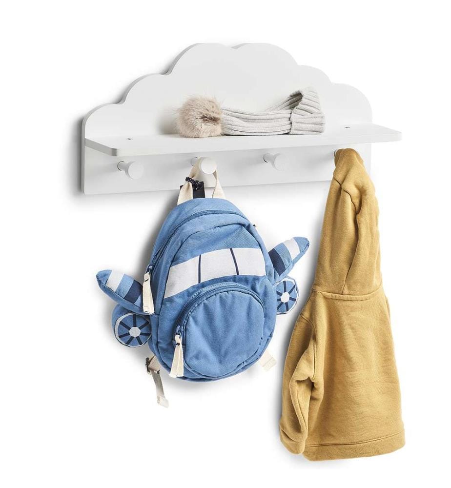 Kinder-Wandgarderobe Wolke, MDF - Weiss