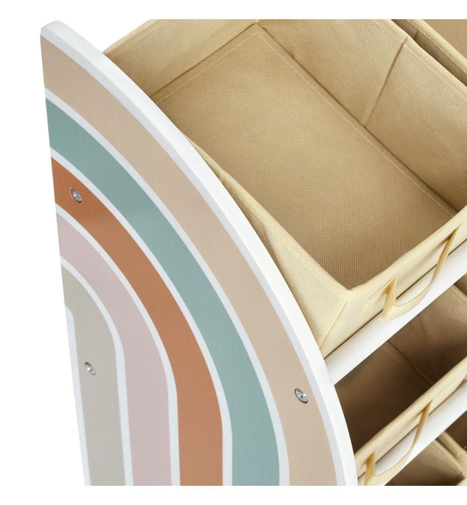Kinder-Regal Rainbow mit 9 Boxen - MDF/Vlies