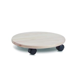 Pflanzenroller, rund, aus Kiefernholz