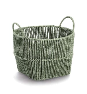 Aufbewahrungskorb, Papiergeflecht, Salbei - Grün