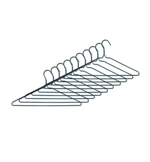 10 Kleiderbügel aus Metall und Kunststoff - Grau