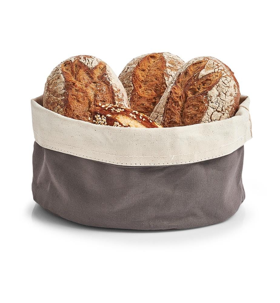 Brotkorb - 20 x 12 cm - Anthrazit Und Creme