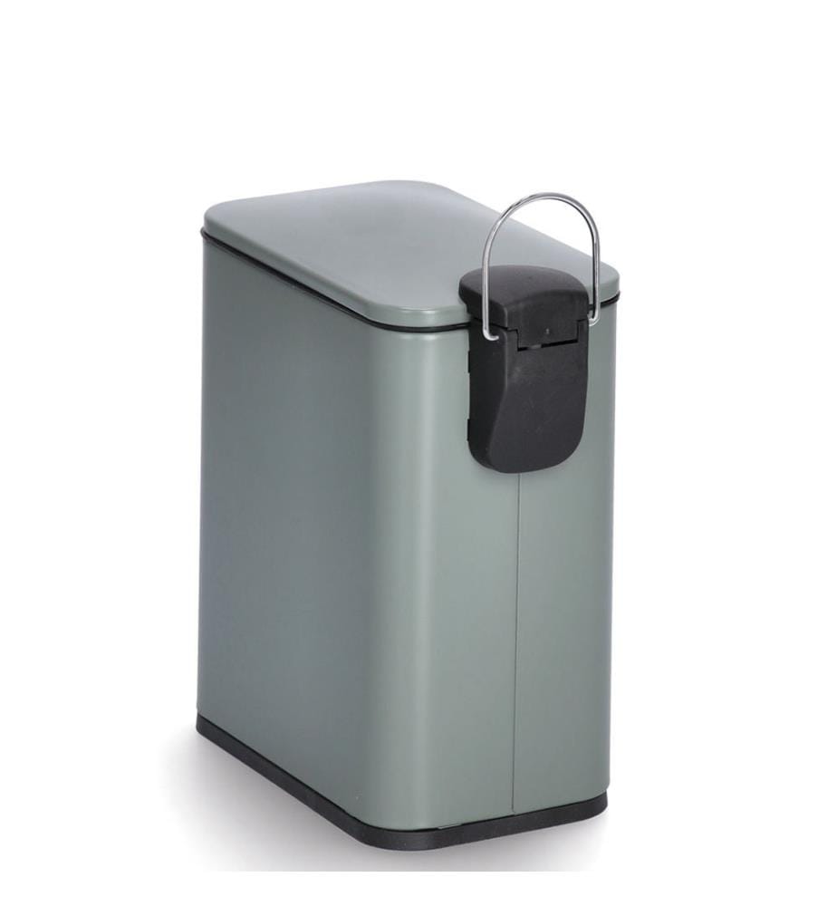 Treteimer mit Soft Close, 5L, Metall/Kunsststoff - Grau