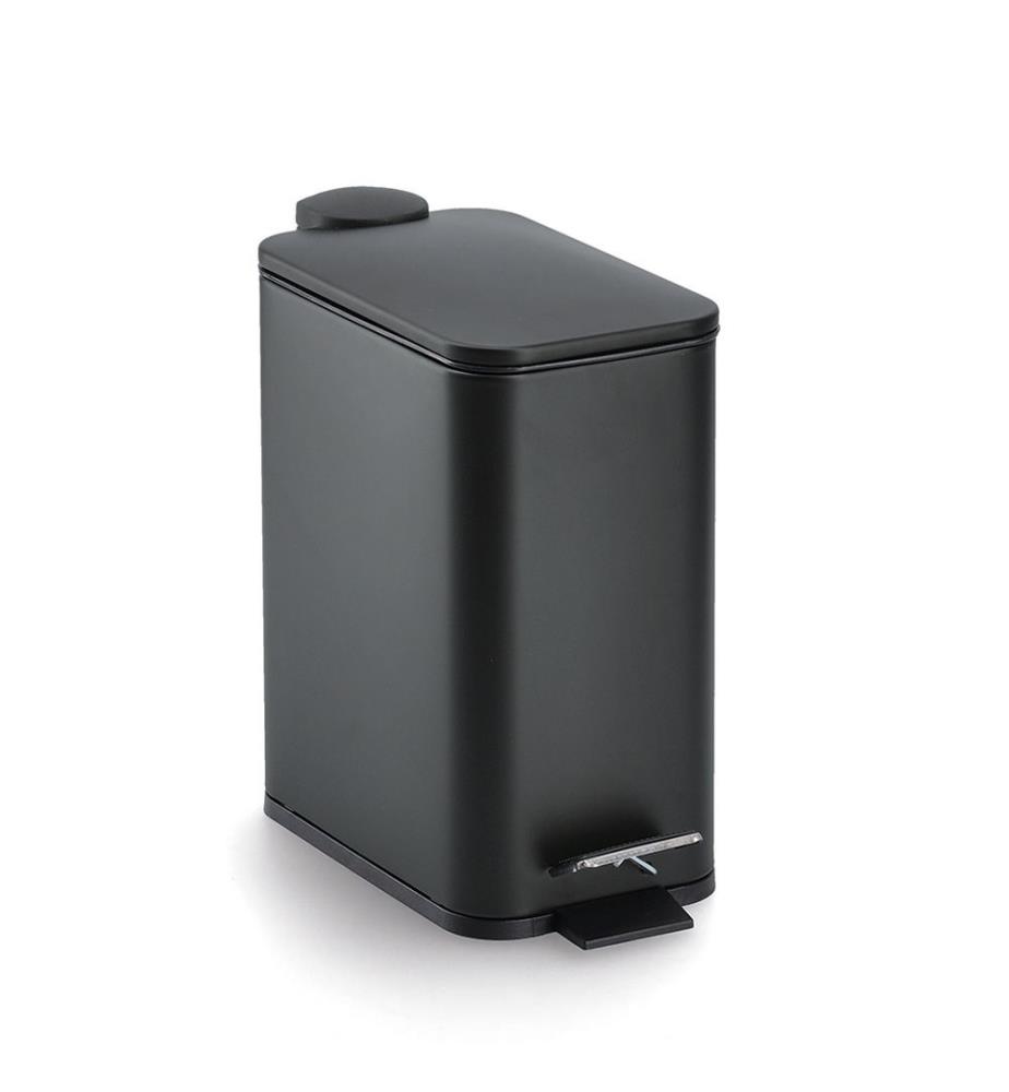Treteimer mit Soft Close, 5L, Metall/Kunsststoff - Schwarz