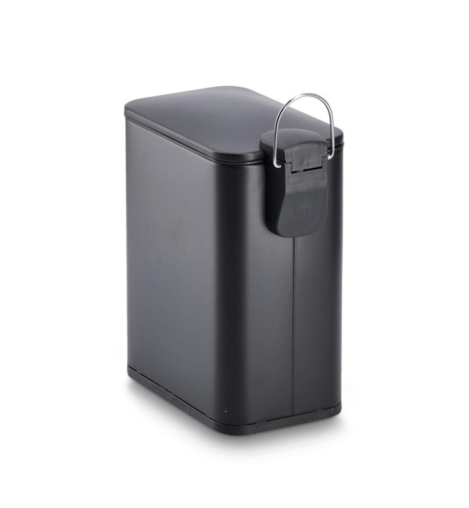 Treteimer mit Soft Close, 5L, Metall/Kunsststoff - Schwarz