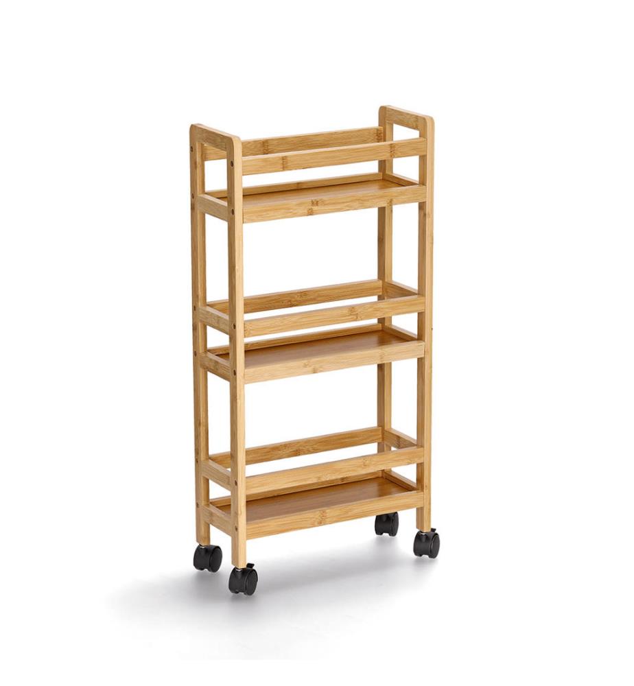 Nischen-Rollwagen, Bambus/MDF - Braun