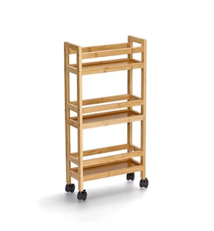 Nischen-Rollwagen, Bambus/MDF - Braun
