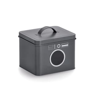 Waschpulver-Box, Metall - Anthrazit