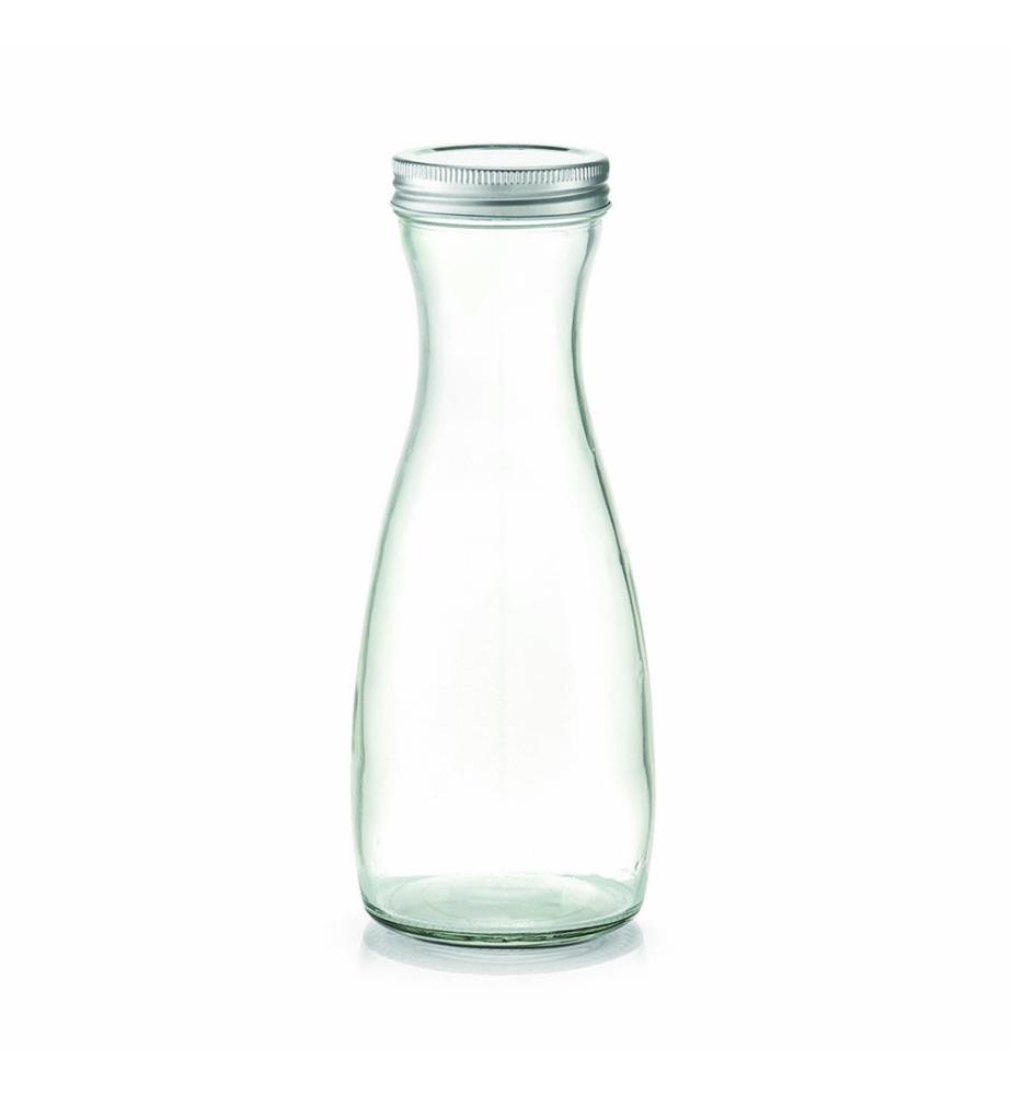 Glaskaraffe mit Metalldeckel - 1000 ml