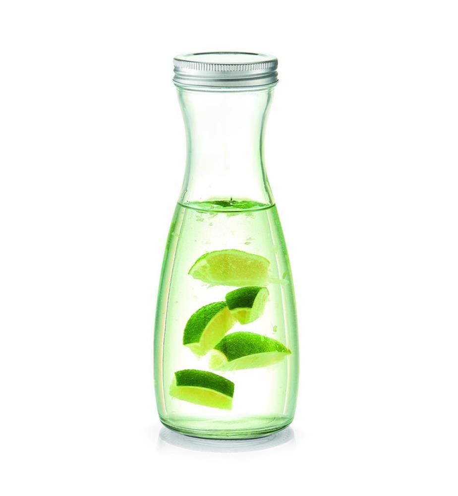 Glaskaraffe mit Metalldeckel - 1000 ml