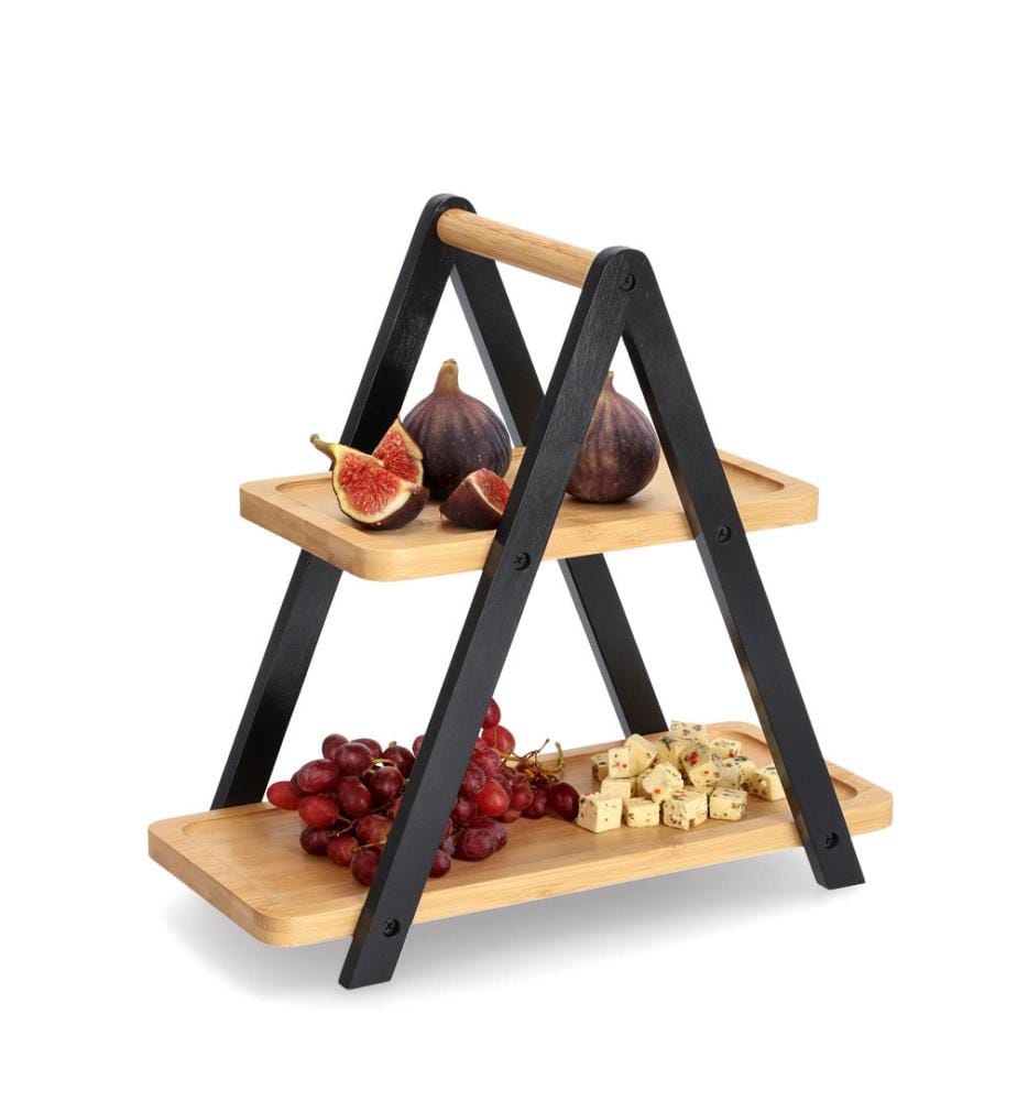 Etagere, Bambus - Schwarz