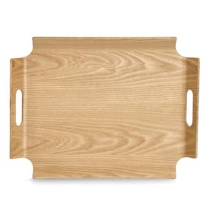 Serviertablett, Holz/Eichefurnier - Braun