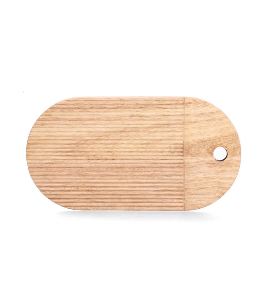 Schneidebrett Stripes, Gummibaum - Braun