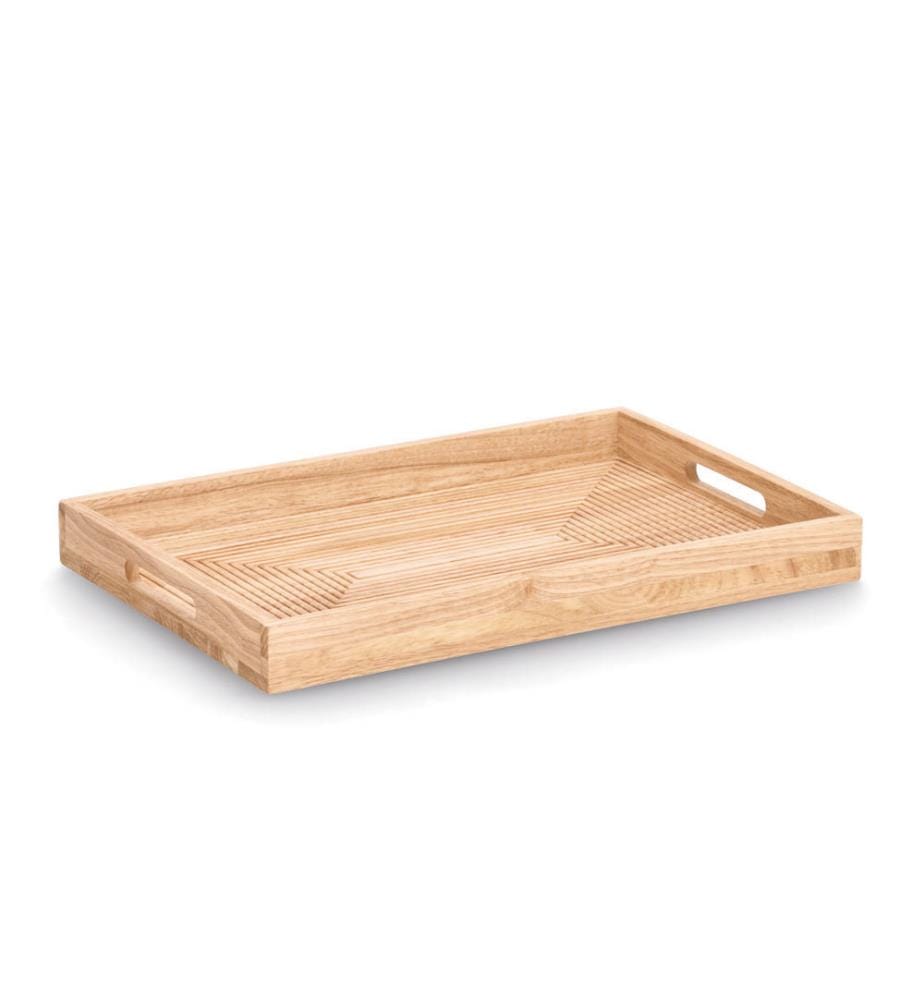 Tablett Stripes, Gummibaum - Braun