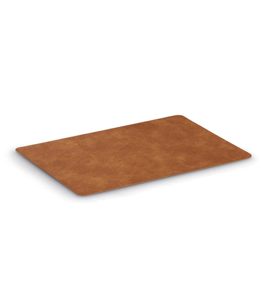 Platzset - Kunstleder - Cognac