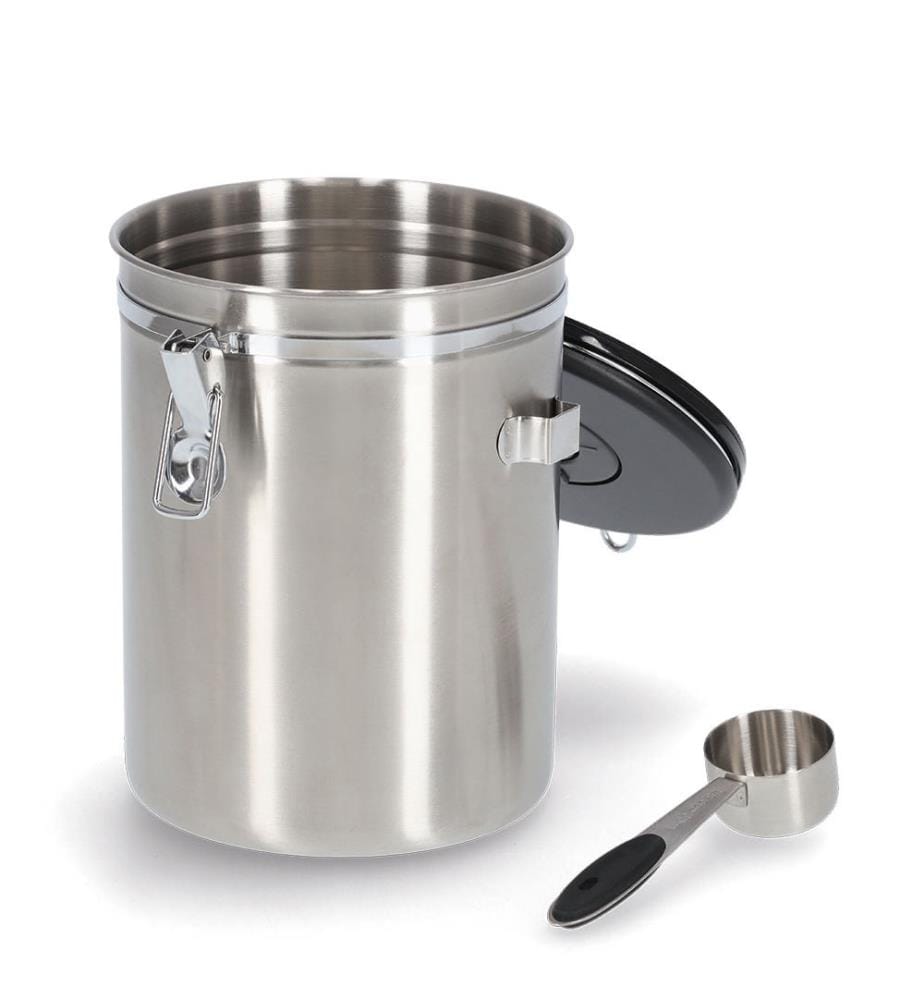 Kaffeedose mit Löffel, 2700ml, Edelstahl/Kunststoff - Silber