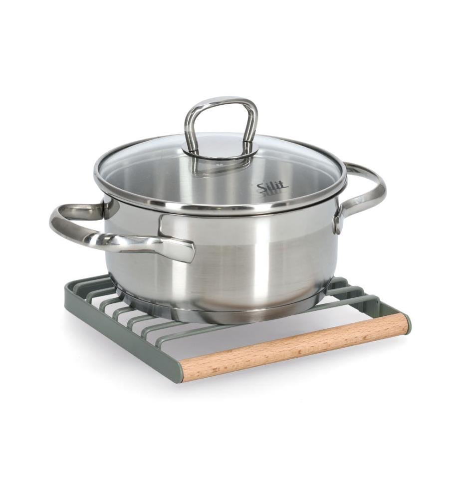 Topfuntersetzer - Metall/Buche - Salbei