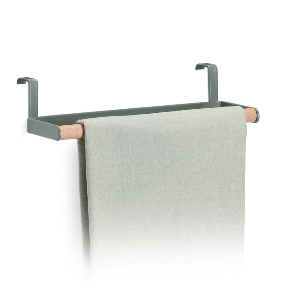 Türhandtuchhalter, Metall/Buche - Salbei