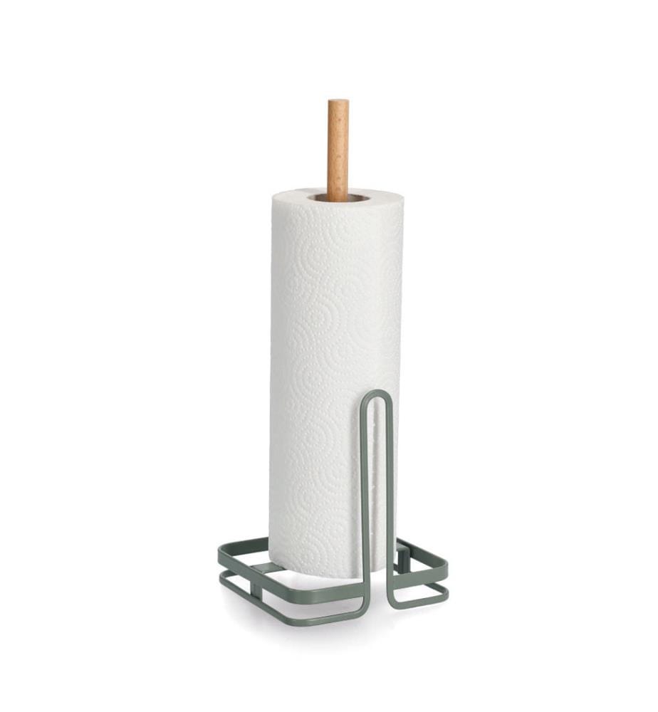 Küchenrollenhalter, Metall/Buche - Salbei