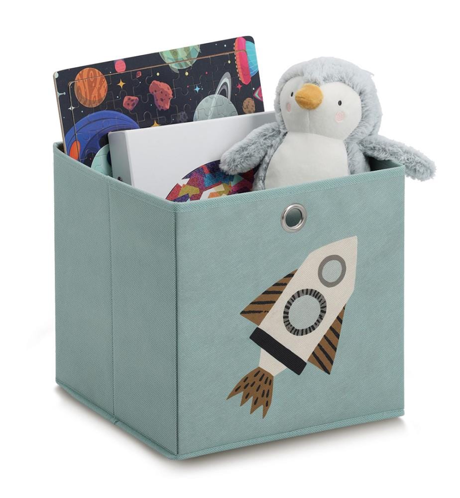 Aufbewahrungsbox "Rocket", Vlies, petrol