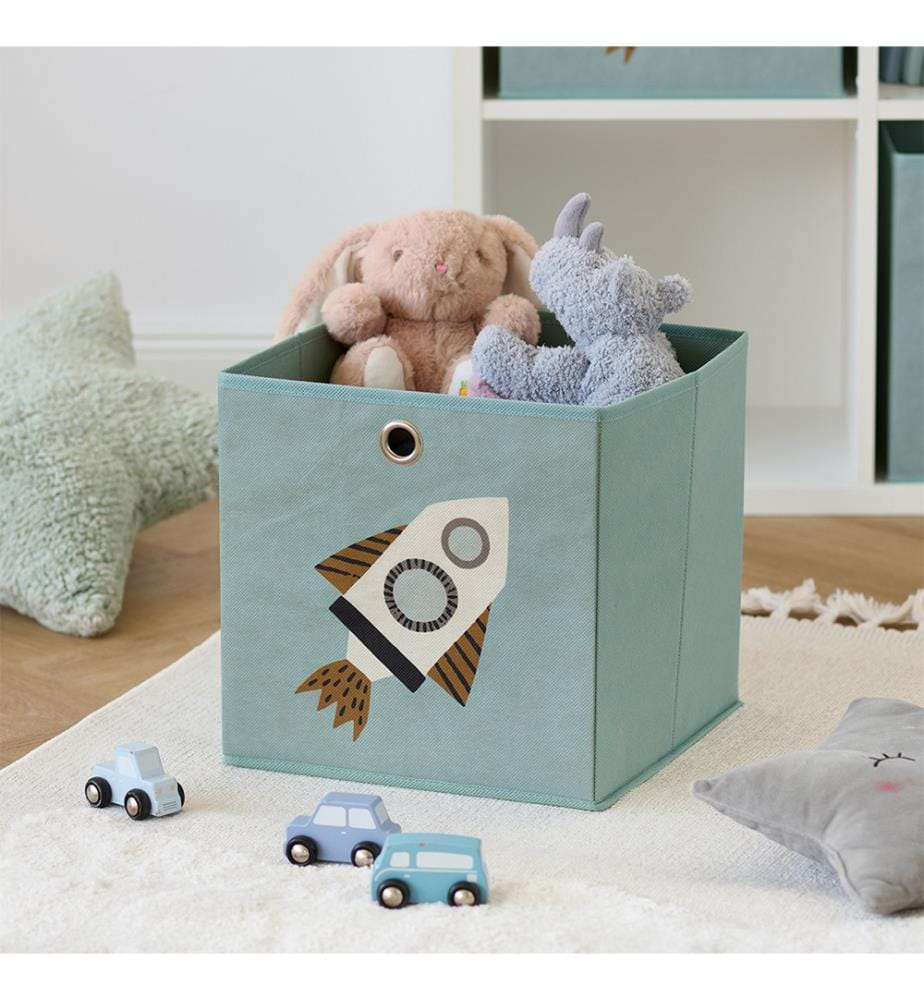 Aufbewahrungsbox "Rocket", Vlies, petrol